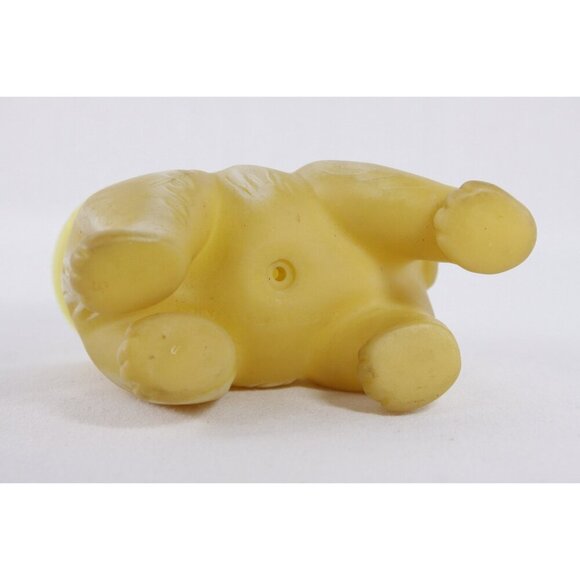 Vintage yellow rubber bear squeaky toy made in Taiwan old baby toy nursery decor - Picture 7 of 10